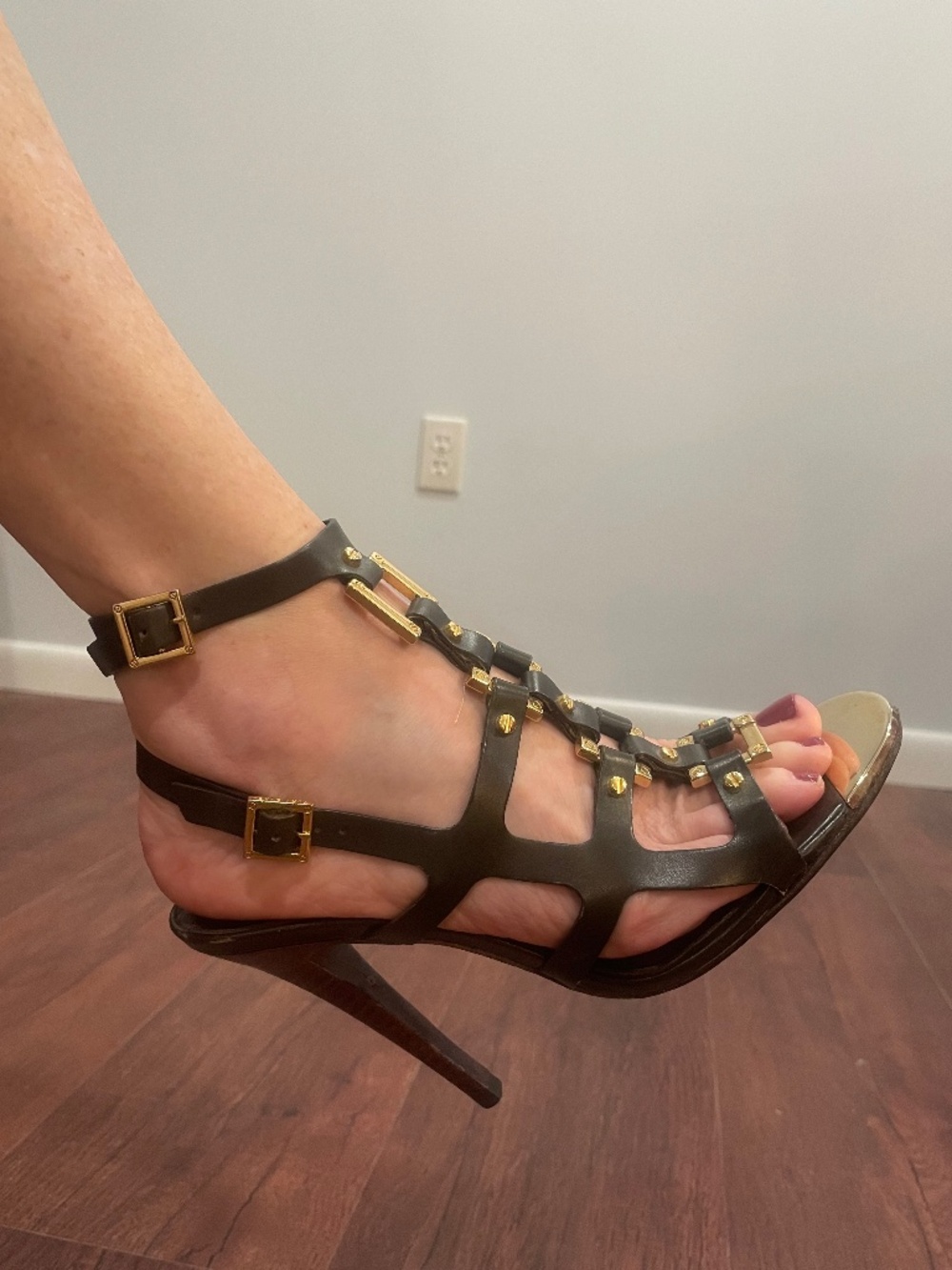 TORY BURCH Black Hardware High Heel Sandals